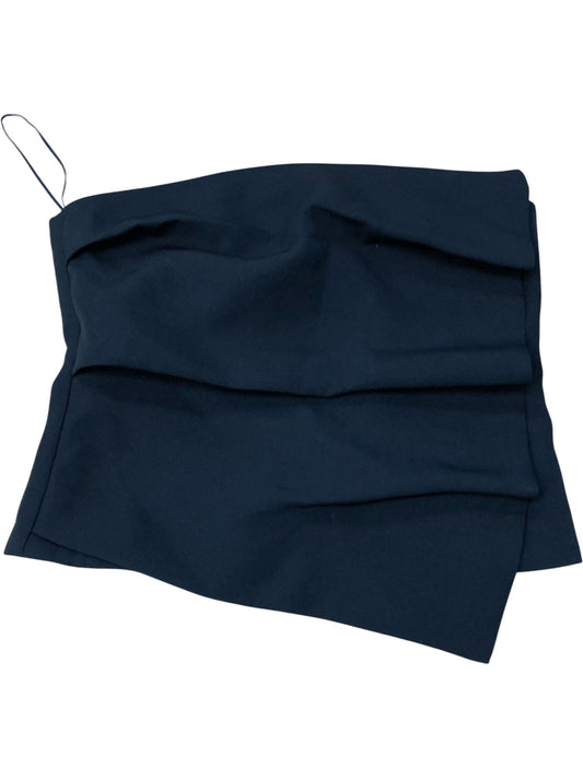 River Island Black Strapless Top UK10 Women's Pleated Design Lightweight Fashion