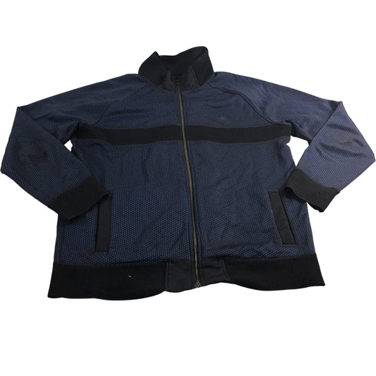 Converse All Star Track Jacket XL Men's Blue Polka Dot Zip Up Activewear Hoodie