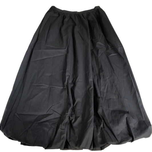 River Island Women's Black Flared Pleated Style Soft Polyester Cotton Blend