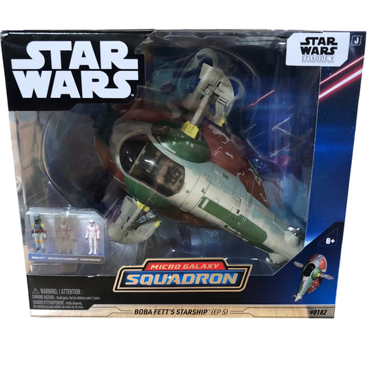 Star Wars Micro Galaxy Squadron Boba Fett's Starship EP5 Action Figure Set