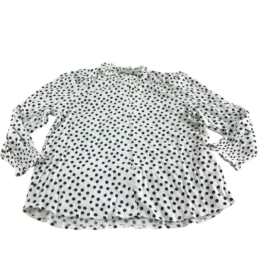 Baukjen Cela Printed Blouse UK12 Women's Cream Polka Dot