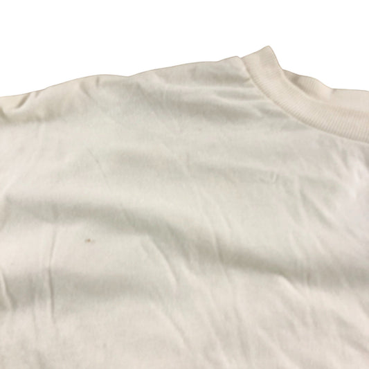 River Island UK16 Women's Relaxed Short Sleeve Top Cream Lace Detail Cotton