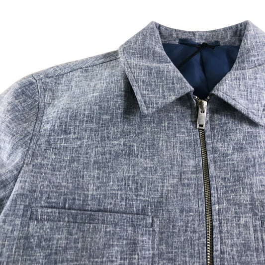 River Island Jacket UK XS Men's Casual Zip Fastening Lightweight Blue