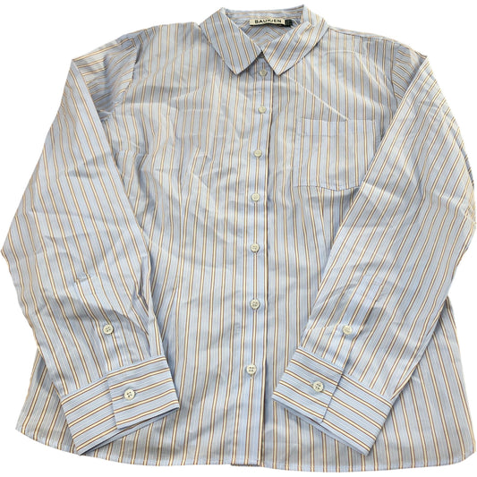 Baukjen Striped Shirt Women's Organic Cotton Size UK12 Classic Button Up
