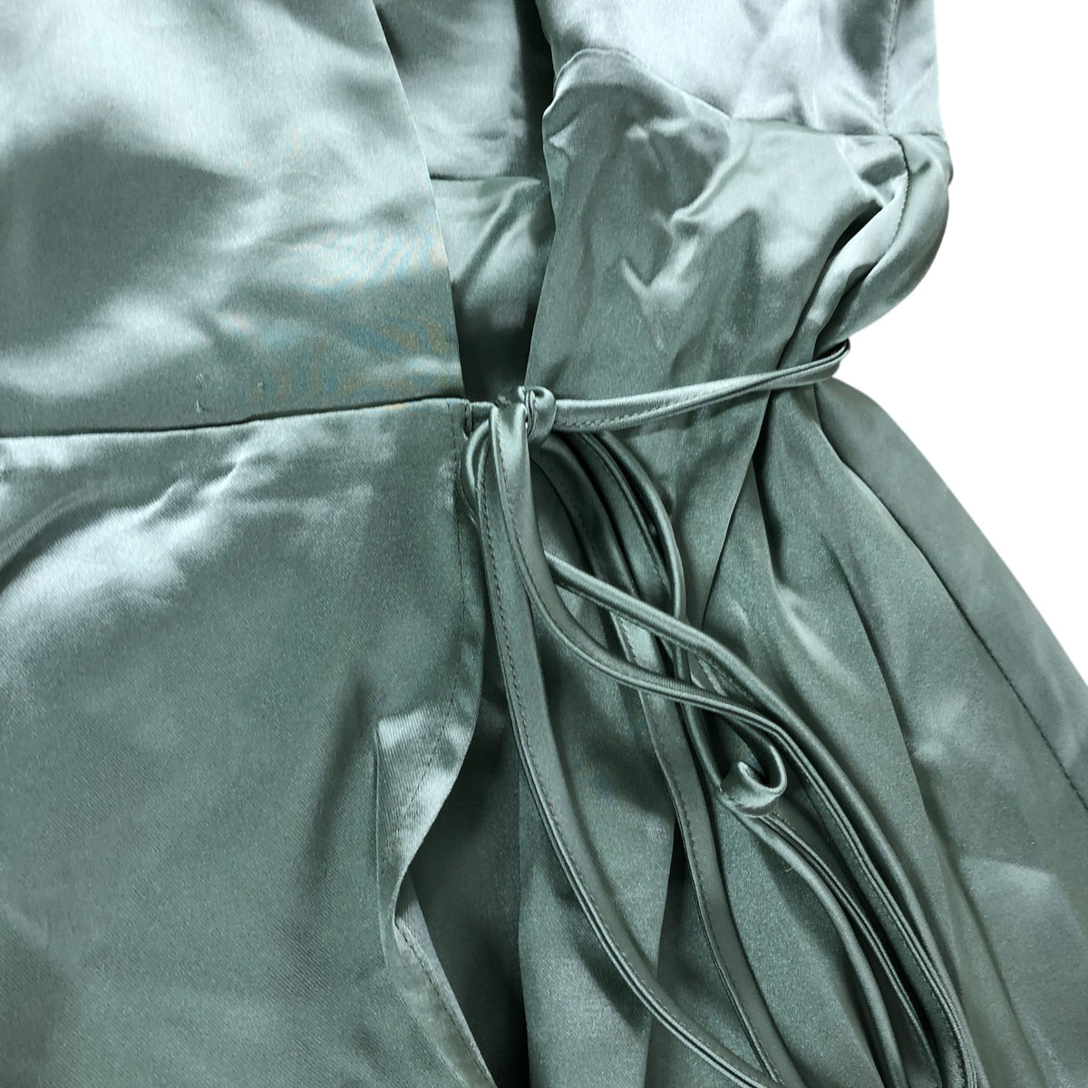 Rewritten Florence Waterfall Dress Size 12 Women's Sage Green Satin