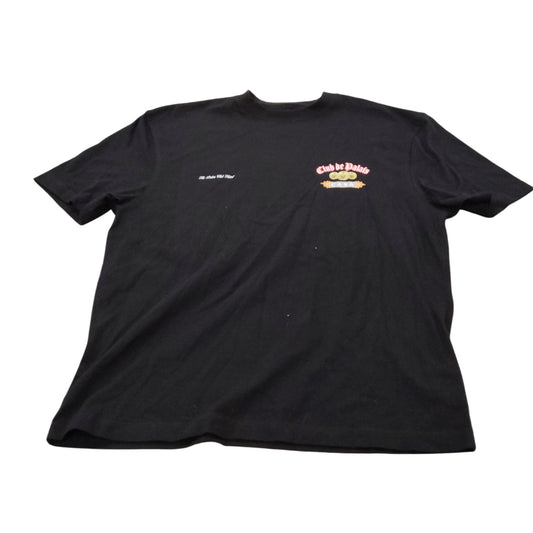 River Island Club De Palais Casa Men's T-Shirt Black Graphic Print Size M