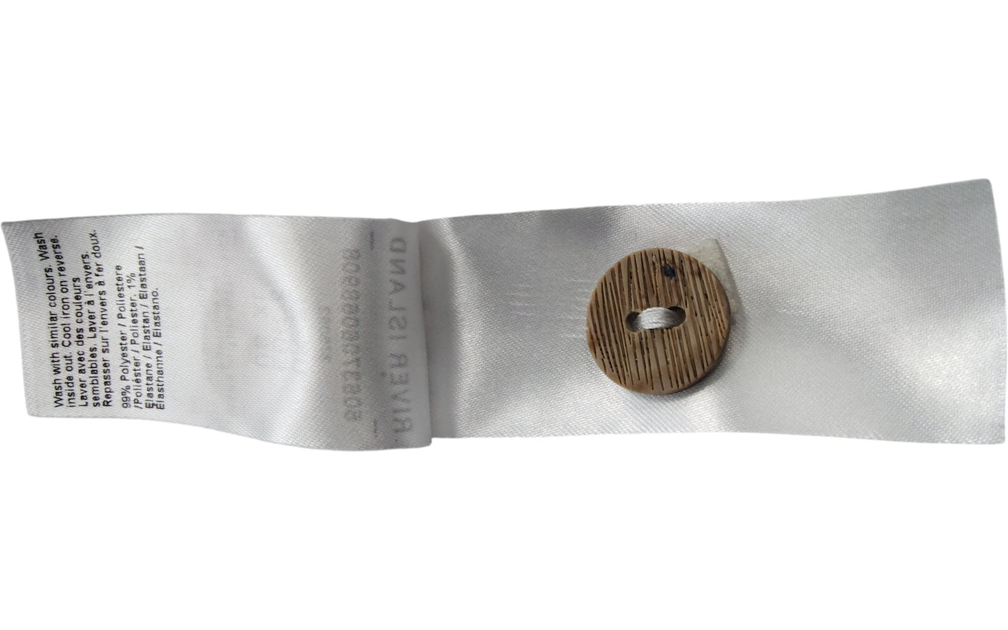 River Island Mens Casual Short Sleeve Shirt Size XL White Patterned Button Up