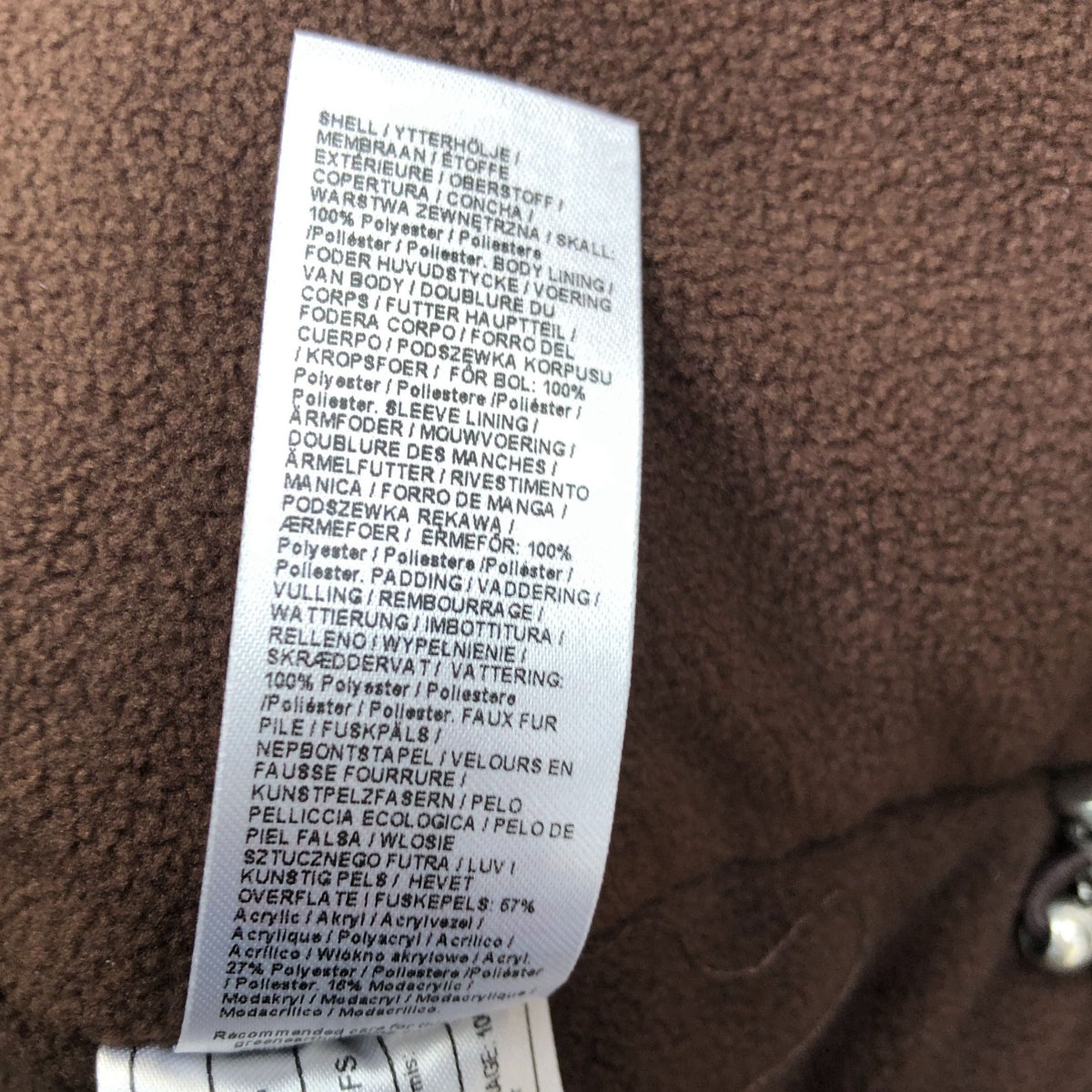 River Island Studio Brown Hooded Coat with Faux Fur