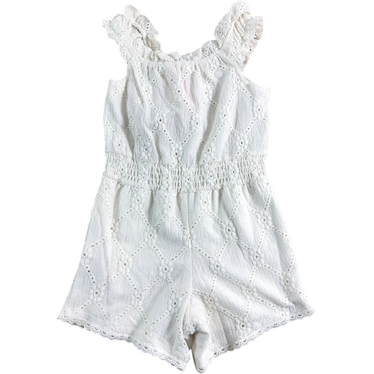 River Island Mini Girls White Lace Frill Dress UK3-4 Years Cute Summer Outfit