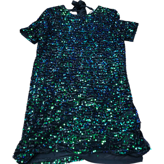 Sequined Dress UK Size 8 Women's Short Sleeve Sequin Party Dress