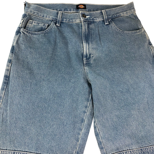 DICKIES 32X32 Men's Blue Denim Straight Leg Jeans Workwear