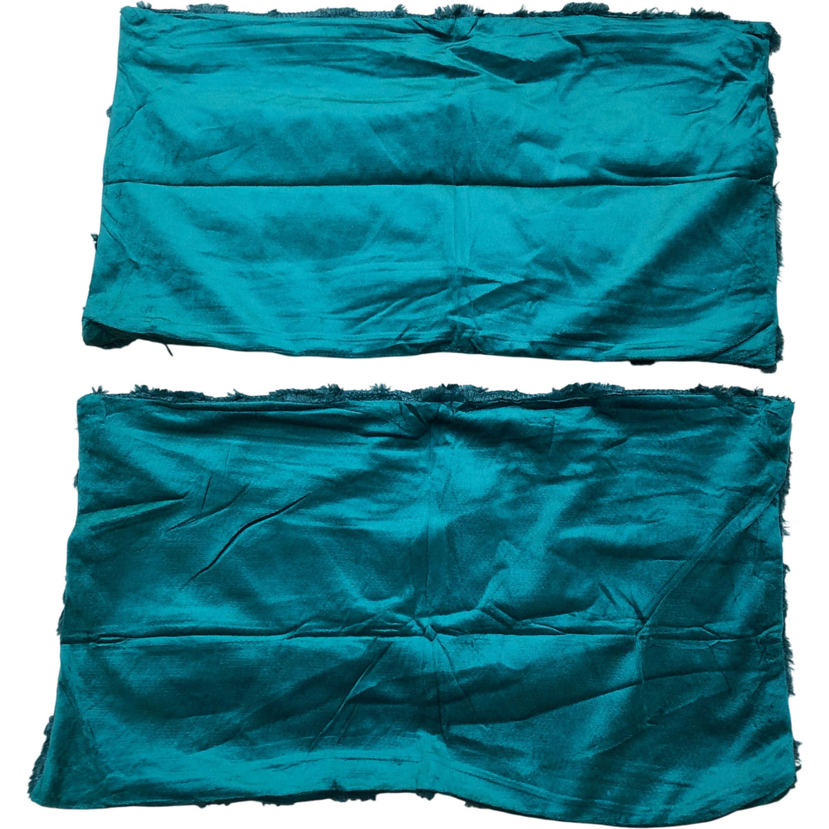 Green Christmas Tree Textured Fabric Pillowcases Set of 2 27cmx48cm