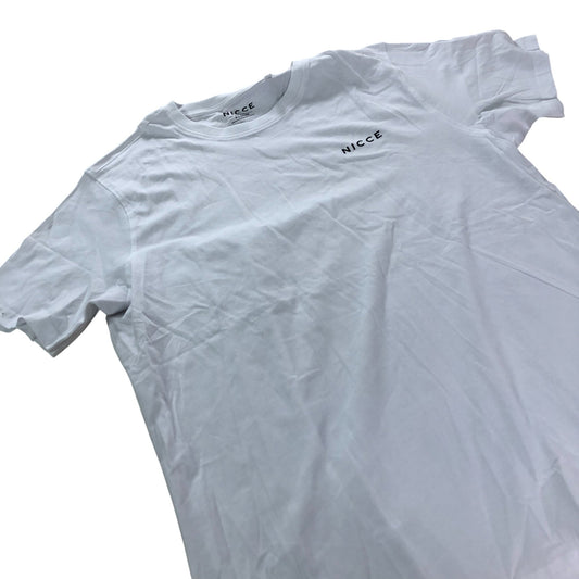Nicce White T-Shirt Men's Casual Wear Crew Neck Short Sleeve XL