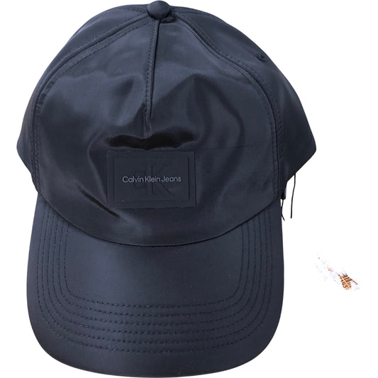 Calvin Klein Jeans 6 Panel Monologo Patch Cap OS Men's Black Hat