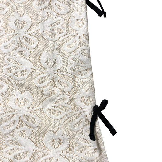 River Island Girls Dress 11-12 Years White Lace Sleeveless Floral Pattern