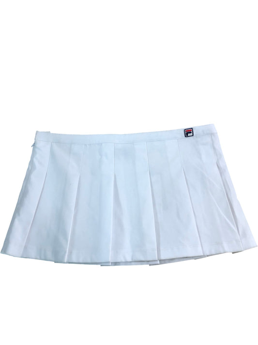 FILA x HAILEY Women's Tennis Skirt UK16 White Pleated Performance Polyester