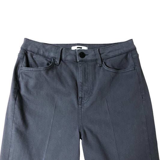 Grey Flared Women's Cotton Blend Style Trousers 12 Regular