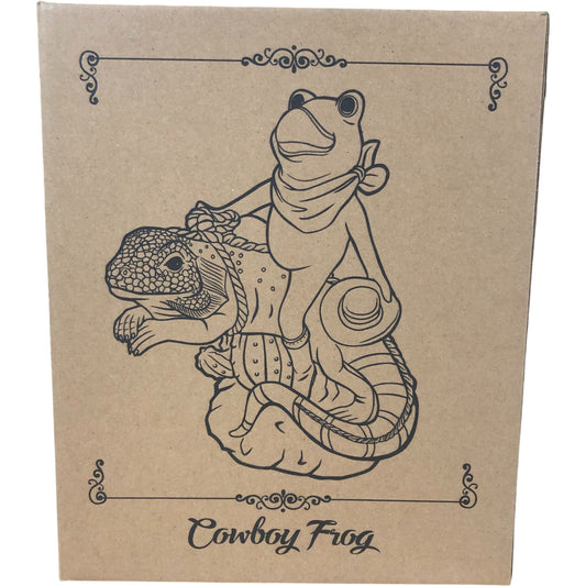 Kinberry Frog Cowboy Statue Garden Décor Fun Ornament Ideal Gift for Garden 9"