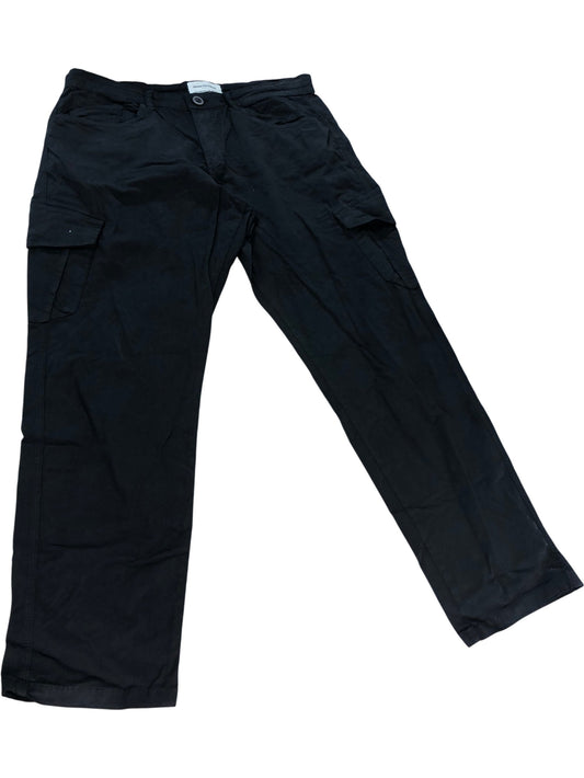 AVANTGARDE Cargo Pants Size 38 Mens Black Elasticated Casual Trousers