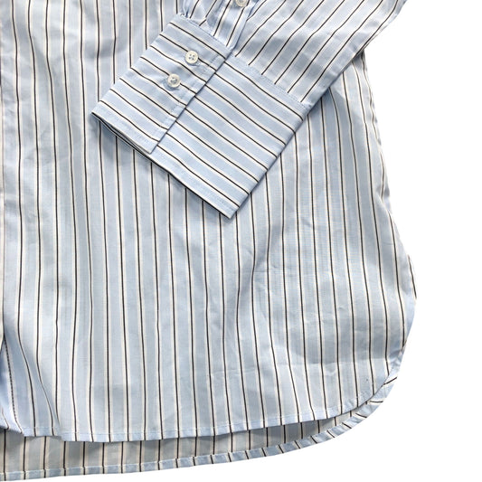 Baukjen Rishma Organic Shirt Blue Black & White Stripe Size 18