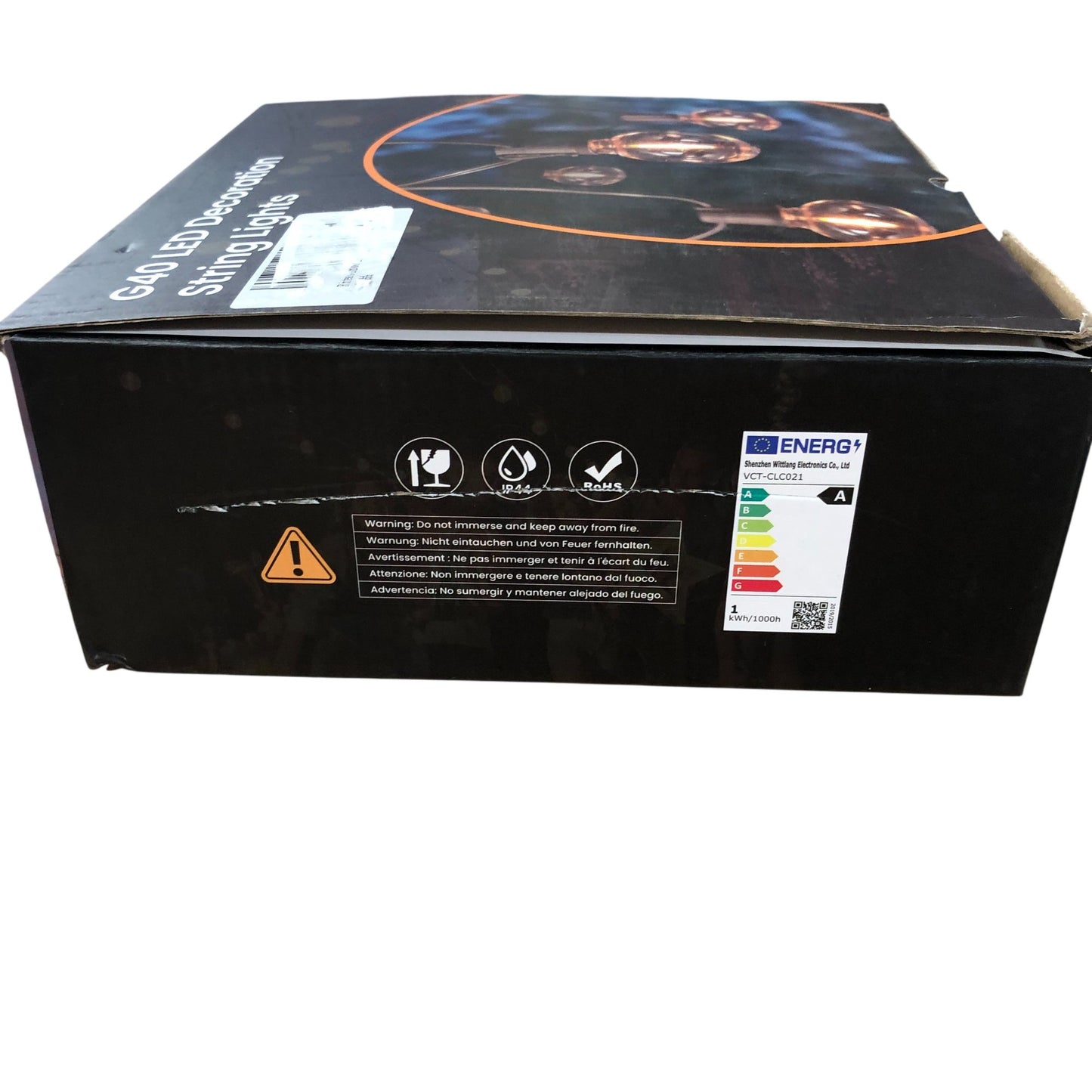 G40 LED Decoration String Lights Plug In 10M Warm White Bulbs