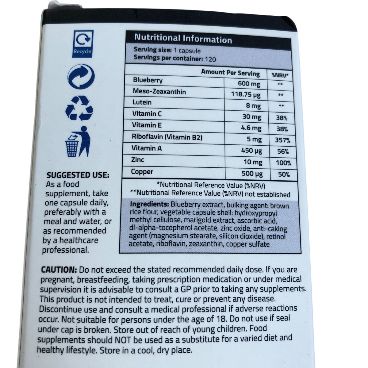 TDN Nutrition MacuPro Advanced Multi Complex 120 Capsules Eye Health Supplement