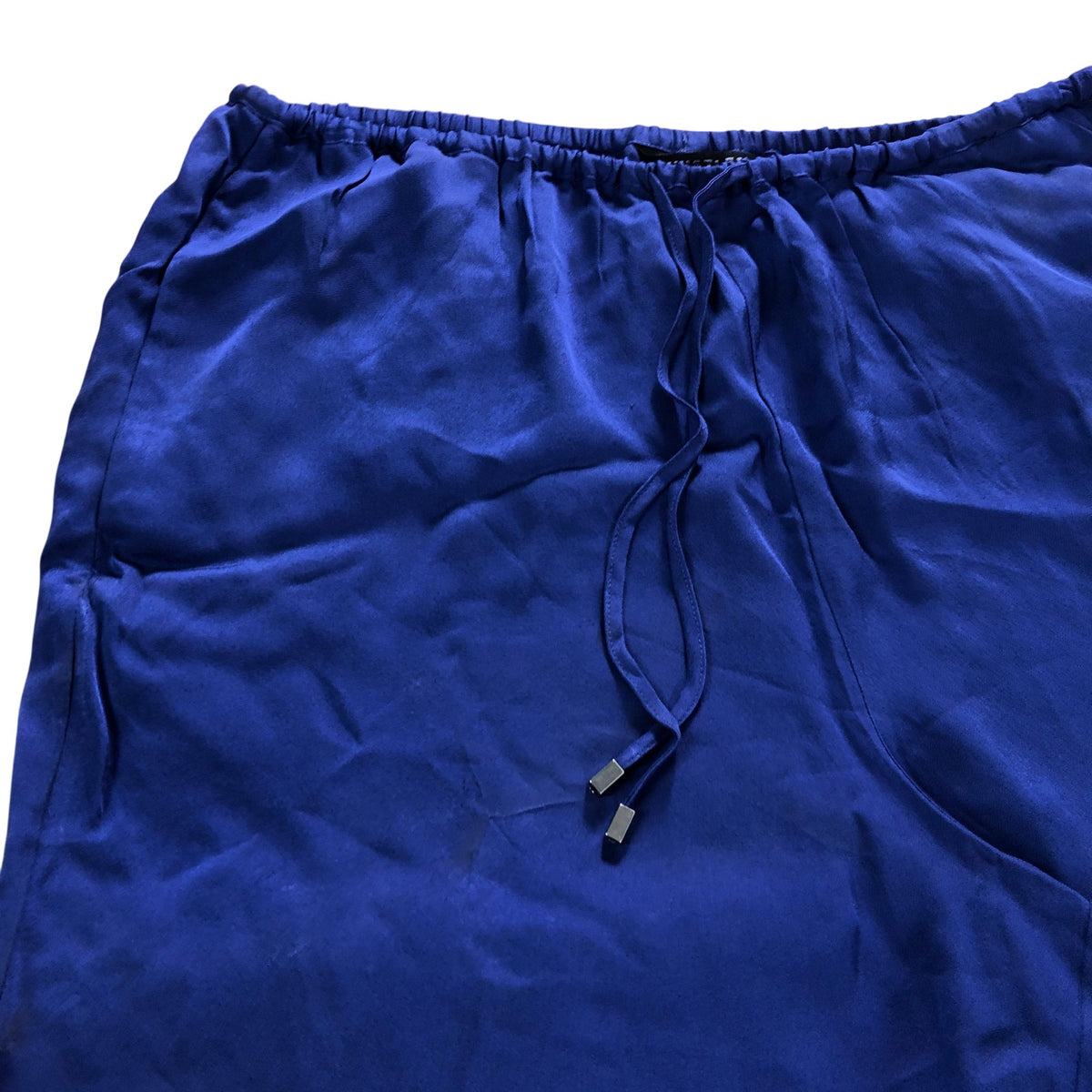 Petite Trousers Women's Viscose Relaxed Fit Loose Blue