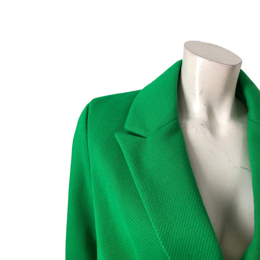 Women's Green Double Breasted Blazer Jacket Size 18 Tailored Style