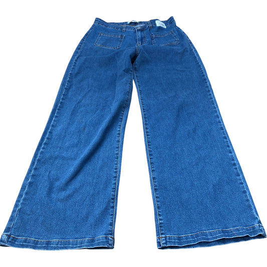Baukjen Wide Leg Jeans Women's Size 12 Organic Cotton Blue Casual Wear
