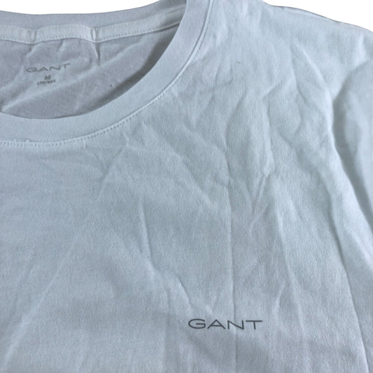 Gant White Crew Neck T-Shirt - Size Medium