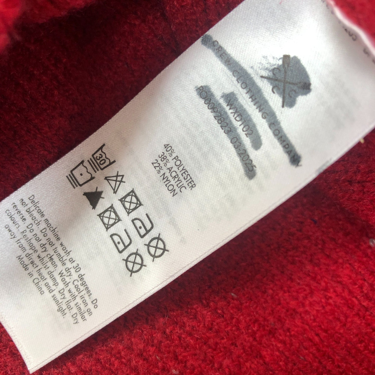 Crew Clothing Company Red Sparkle Sweater Size 12