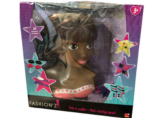 FASHIONZ Hair Styling Head 24 Accessories Kids Playset Ages 5 Plus Fun Activity