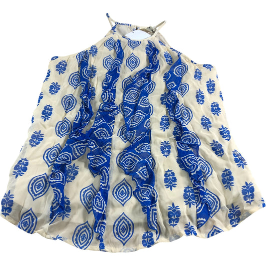 River Island Beige Abstract Print Blouse - Size 8