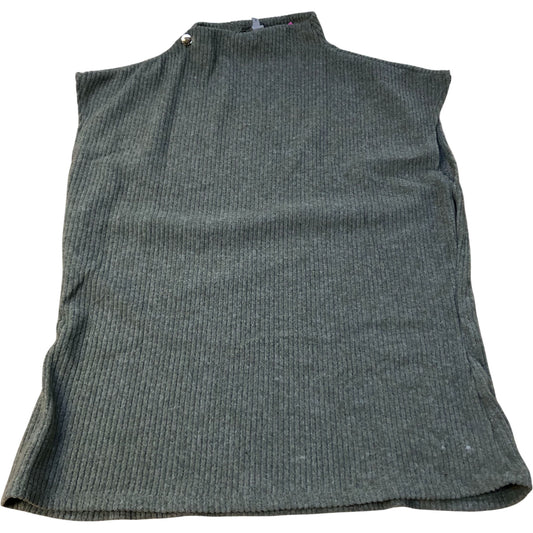 River Island Sleeveless Ribbed Vest Top UK Size 16 Olive Green Women's Polyester