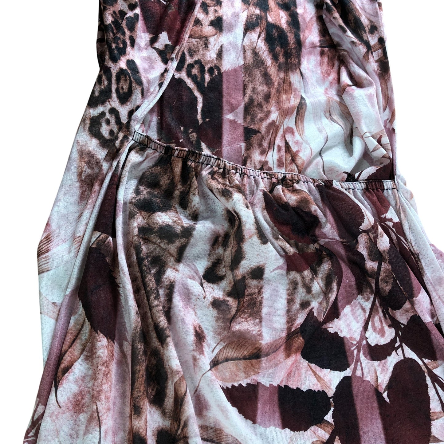 Boohoo Pink Animal Print Halterneck Maxi Dress - Size 18