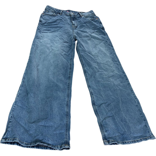 Wide Leg Jeans UK12R Women's Light Blue