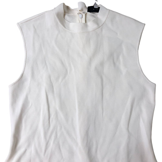 Sleeveless Maxi Dress Size L Women's Cream Elegant Style Midi