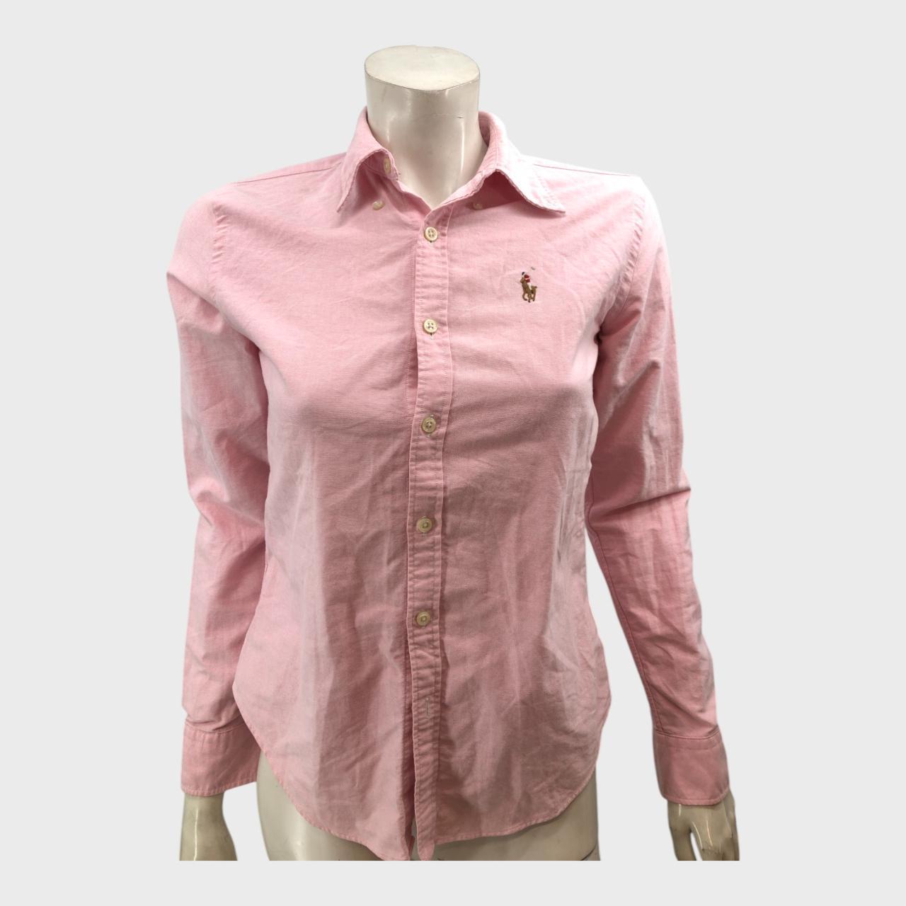 Pink ralph lauren shirt on sale