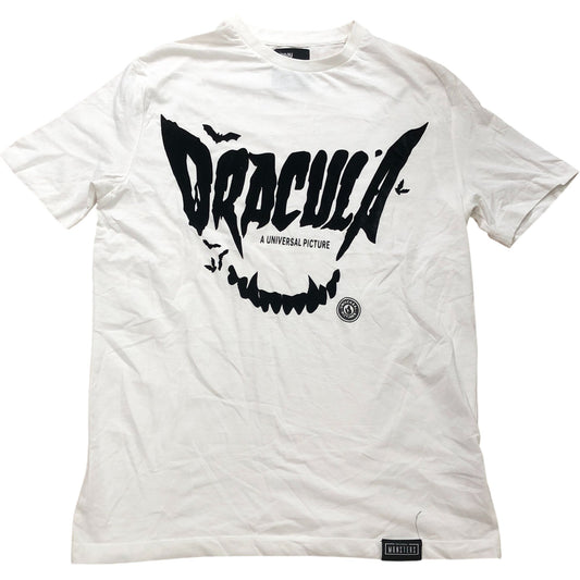 Universal Monsters Dracula T-Shirt M Men's White Cotton Graphic Tee