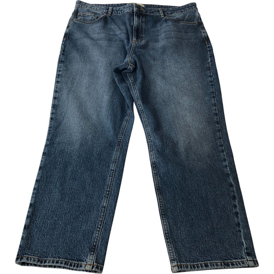 Blue Straight Leg Jeans Size 18 Comfort Fit