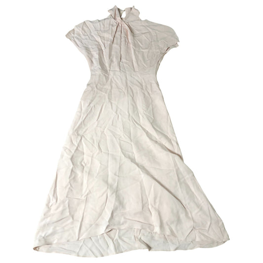 Women's Dress Pale Pink Short Sleeve Fitted Zip Back Party Dress Size 8