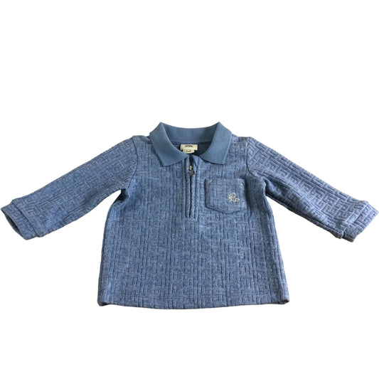 River Island Baby Boys 2 Piece Outfit Set 0-3 Months Zip Top Joggers Blue