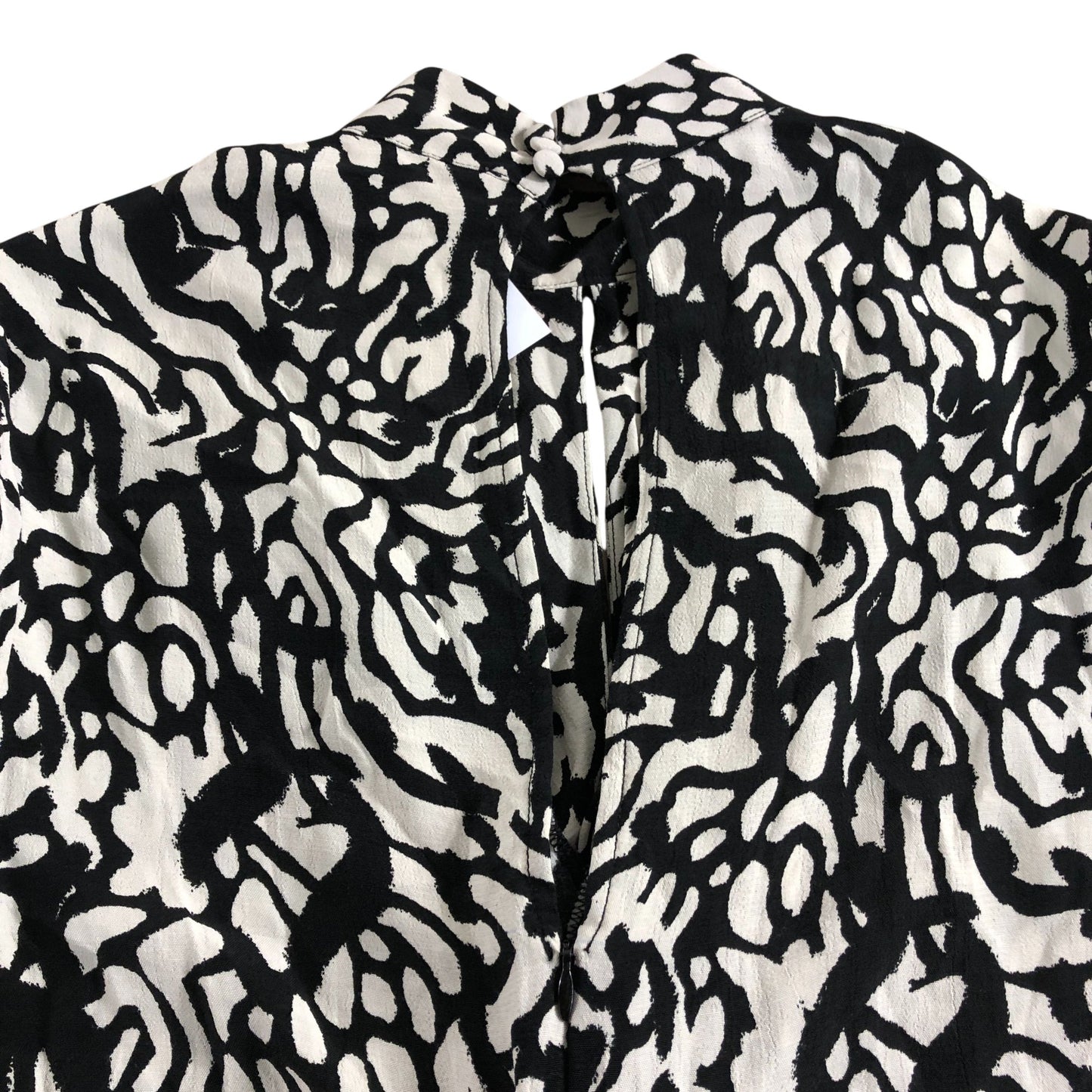 Abstract Print Dress UK12 Women's Long Sleeve