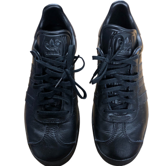 Adidas Gazelle Black Trainers Size UK8 Men's Leather Casual Shoes
