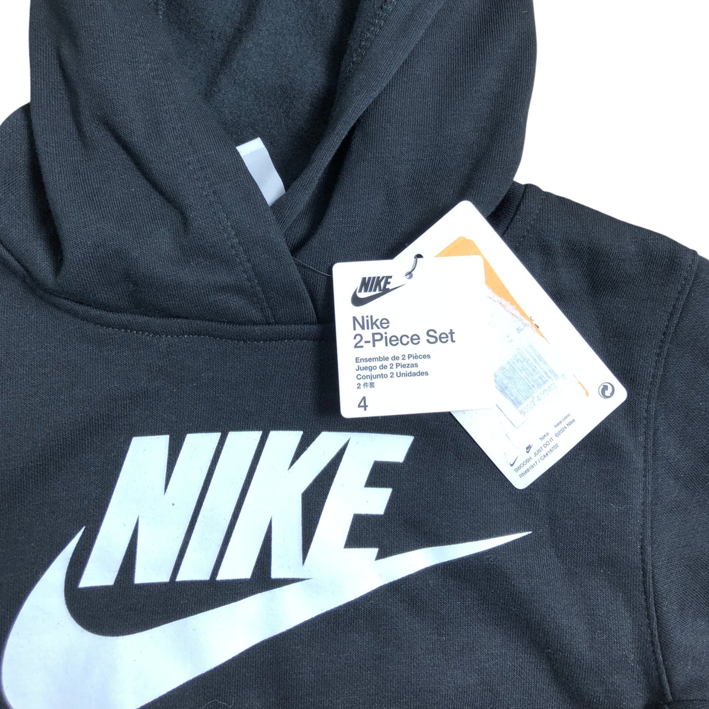 Nike Black Hoodie Age 3-4 Girls Sportswear Pullover Comfortable Classic Style