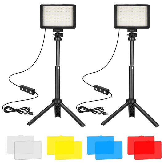 Ci-Fotto LED Video Light Professional Photography Tripod Kit & Colour Filters X2