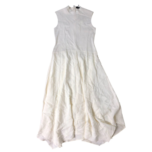 Sleeveless Maxi Dress Size L Women's Cream Elegant Style Midi