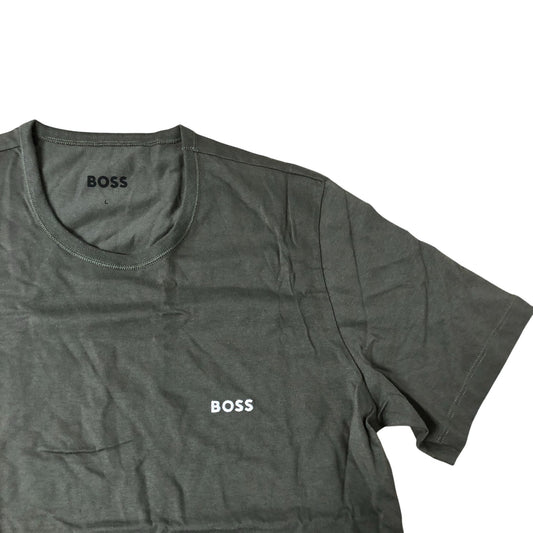 Hugo Boss L T-Shirt Men's Olive Green Short Sleeve Crew Neck