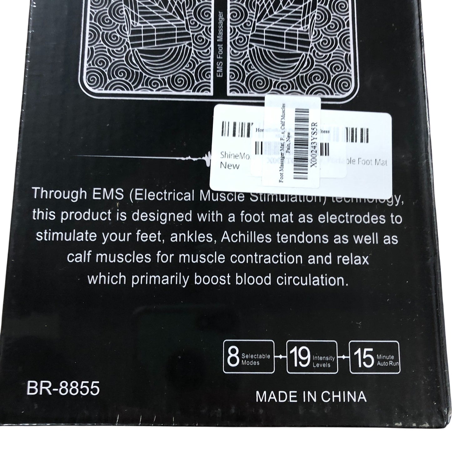 ShineMo EMS Foot Massager BR-8855 Electrical Muscle Stimulation 8 Modes