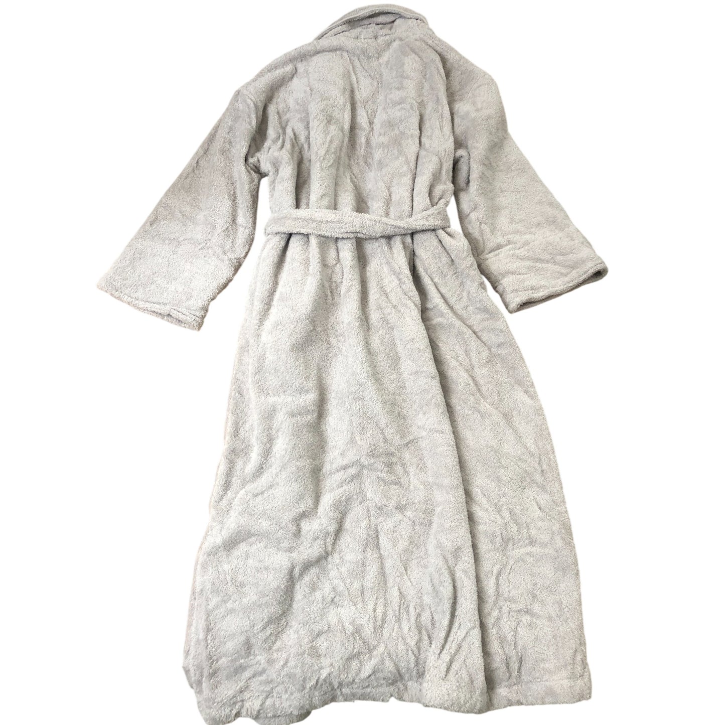 Grey Fleece Robe Soft Plush Bathrobe Size XL